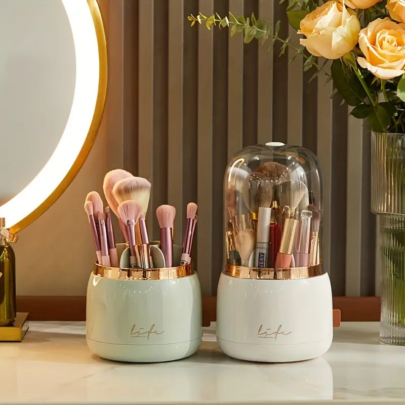 Luxury Rotating Makeup Brush Holder